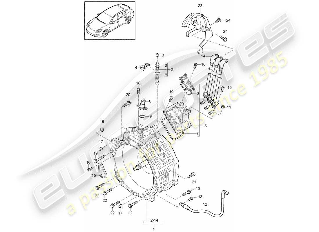 porsche 2010 (panamera 970) hybrid part diagram