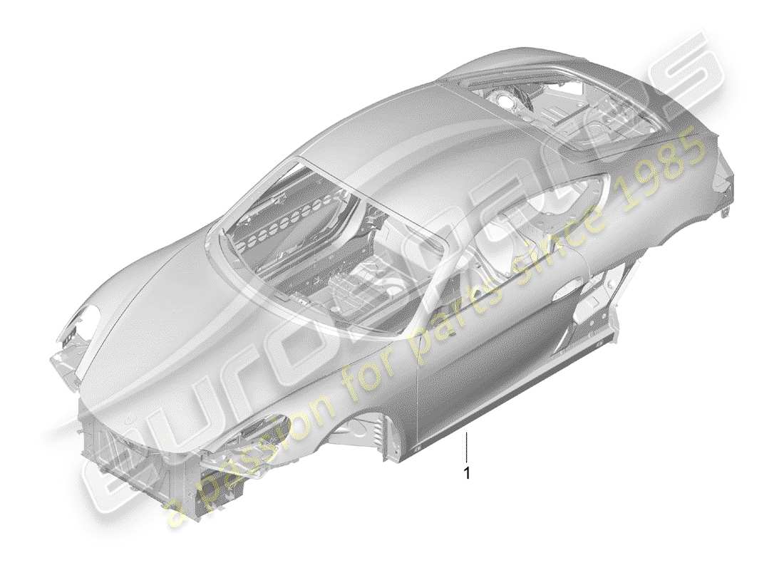 porsche 2014 (981 cayman) car body part diagram