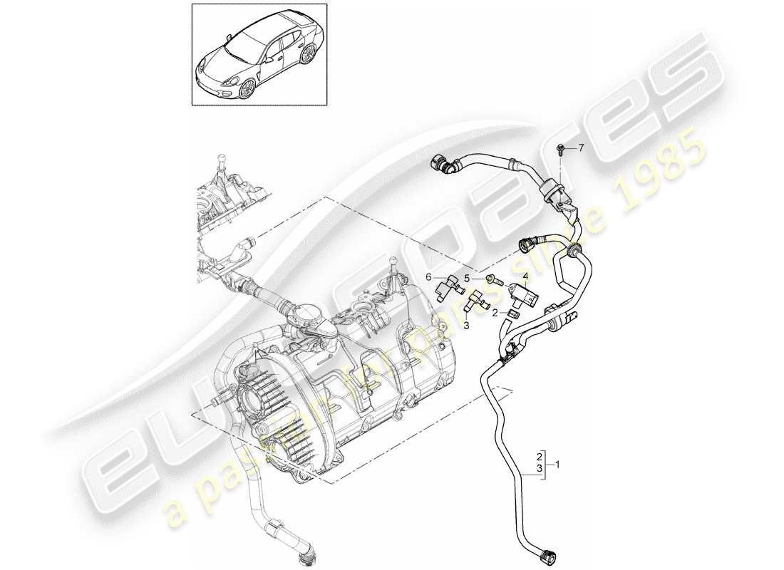 porsche 2013 (panamera 970) tank ventilation part diagram