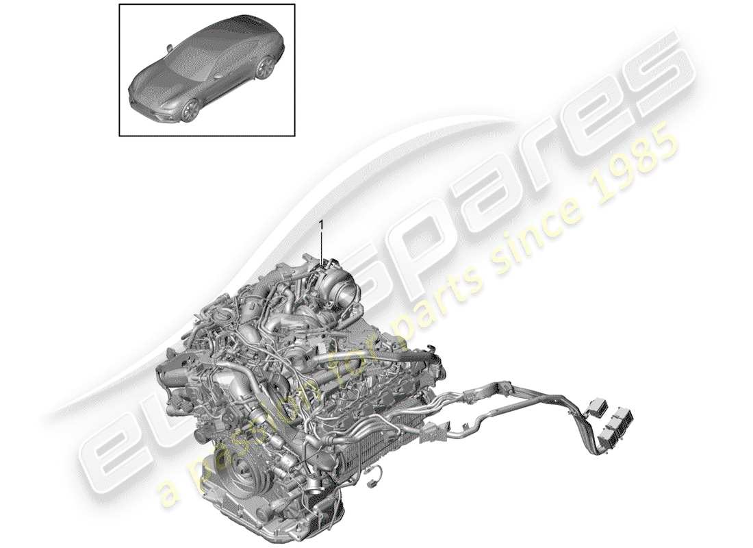 porsche 2018 (panamera 971-1) replacement engine part diagram