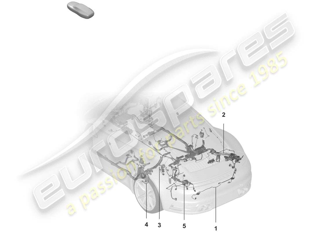 porsche 2019 (992-1) harness part diagram