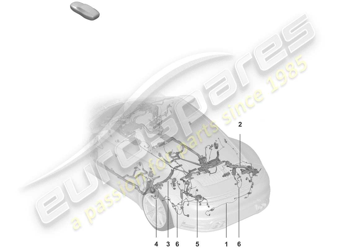 porsche 2020 (992-1) harness parts diagram