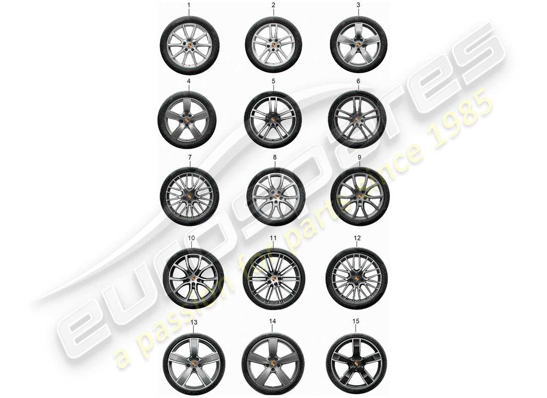 porsche tequipment cayenne (2012) gear set part diagram