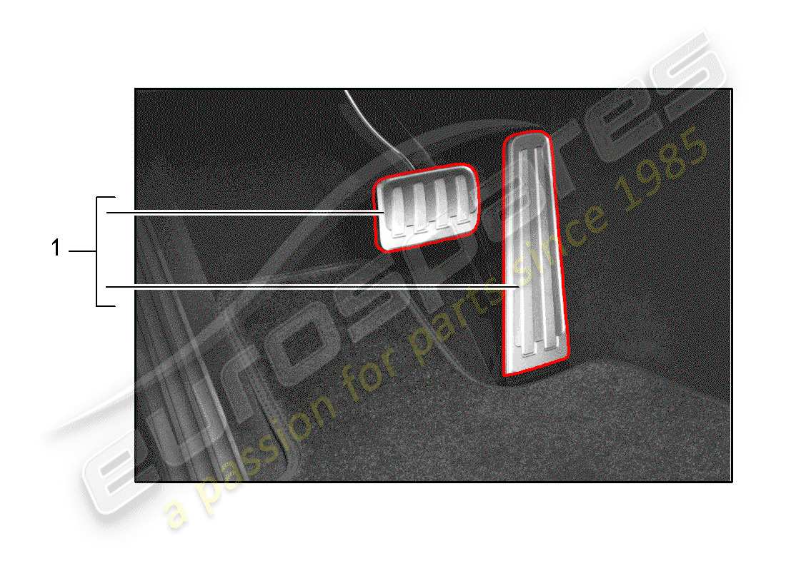 porsche 2017 (tequipment panamera) pedal cap part diagram