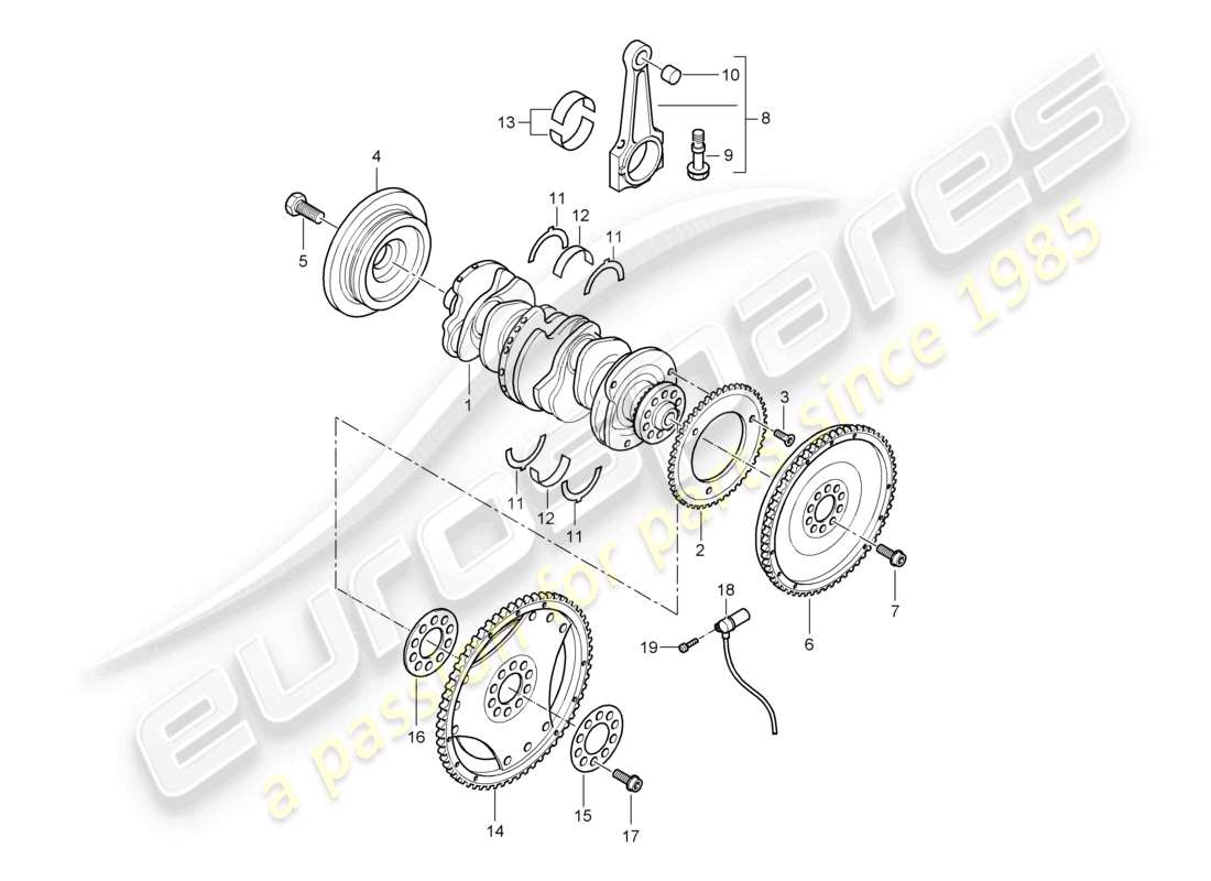 porsche 2003 (cayenne e1 9pa) crankshaft conrod d - mj 2004>> part diagram
