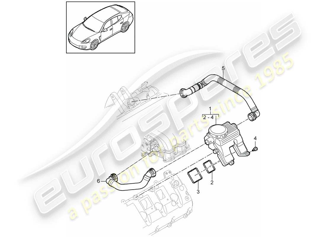 porsche 2013 (panamera 970) crankcase part diagram