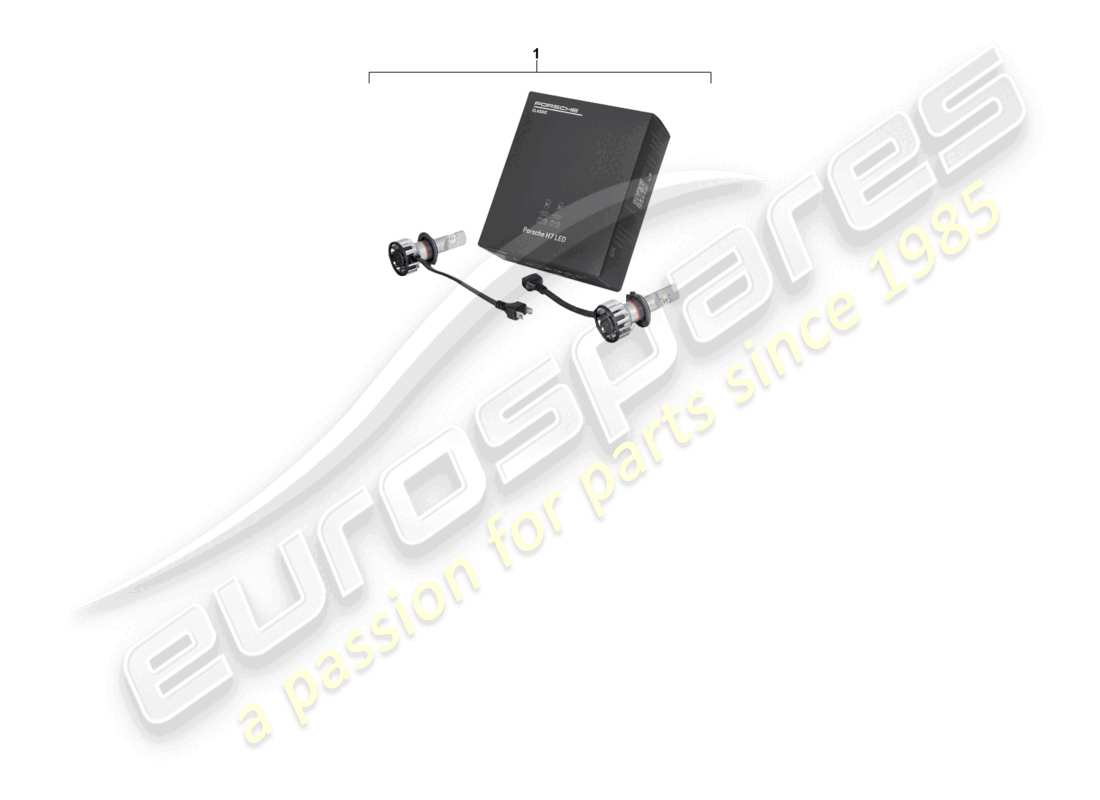 porsche 2000 (986 boxster) 1 set of led lights h7 parts diagram