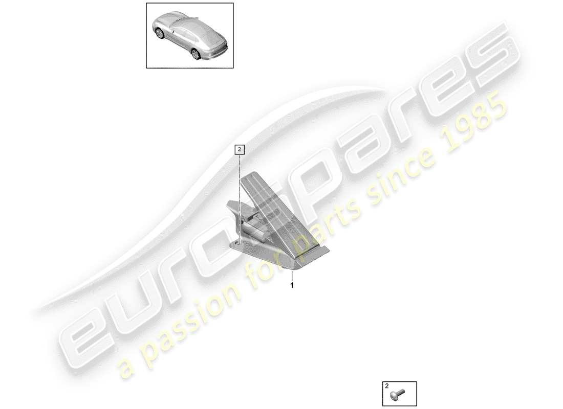 porsche 2018 (panamera 971-1) brake and acc. pedal assembly part diagram