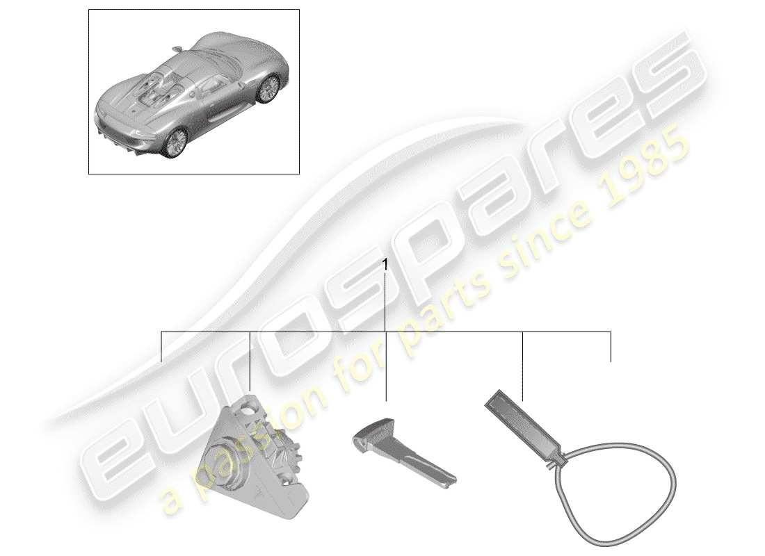 porsche 2015 (918 spyder) set of locks part diagram