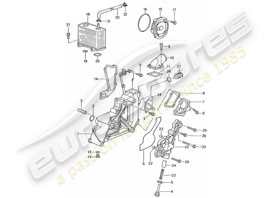 porsche 2002 (996) oil pump part diagram