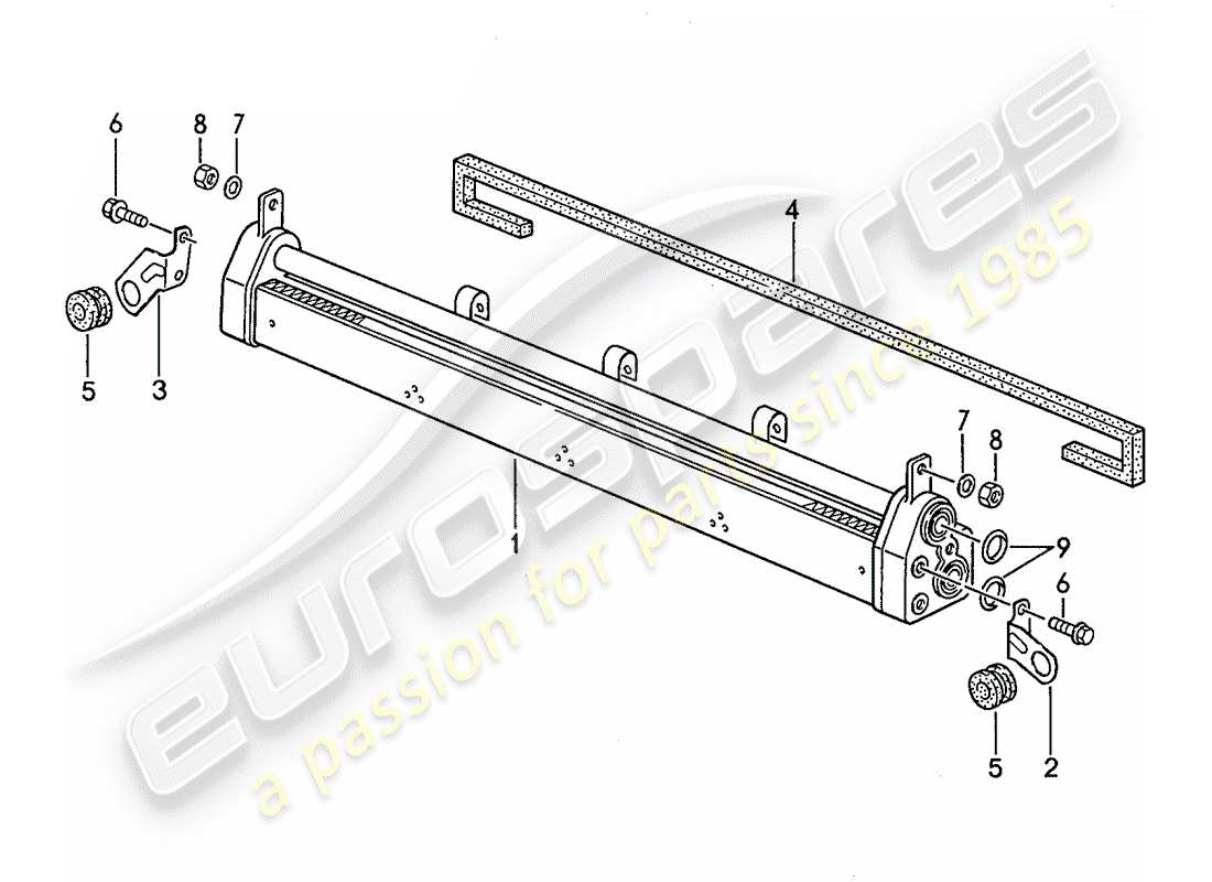 porsche 928 (1987) engine oil cooling - d - mj 1990>> part diagram