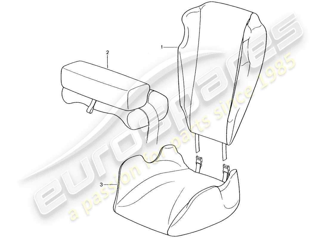 porsche 2011 (tequipment) child seat part diagram