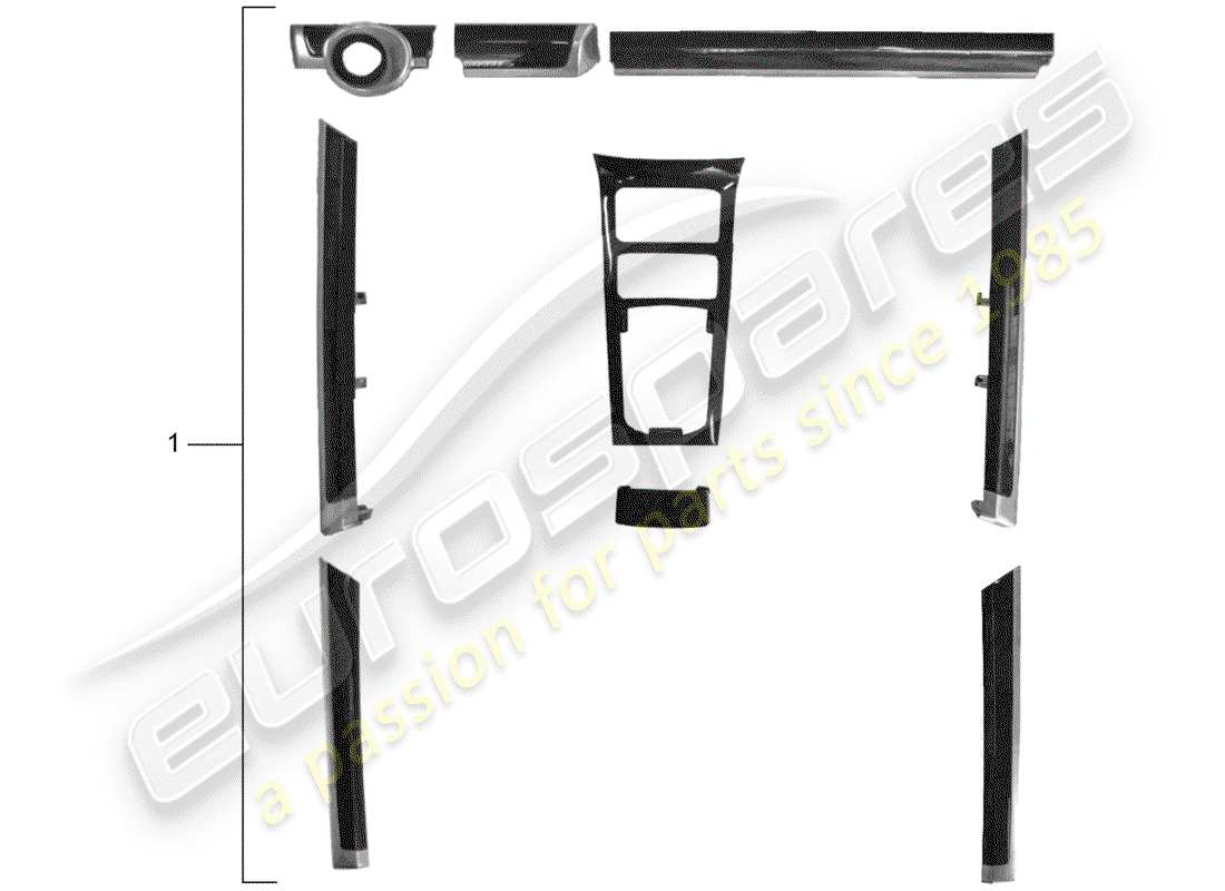 porsche 2013 (tequipment cayenne) 1 set trim moldings for part diagram