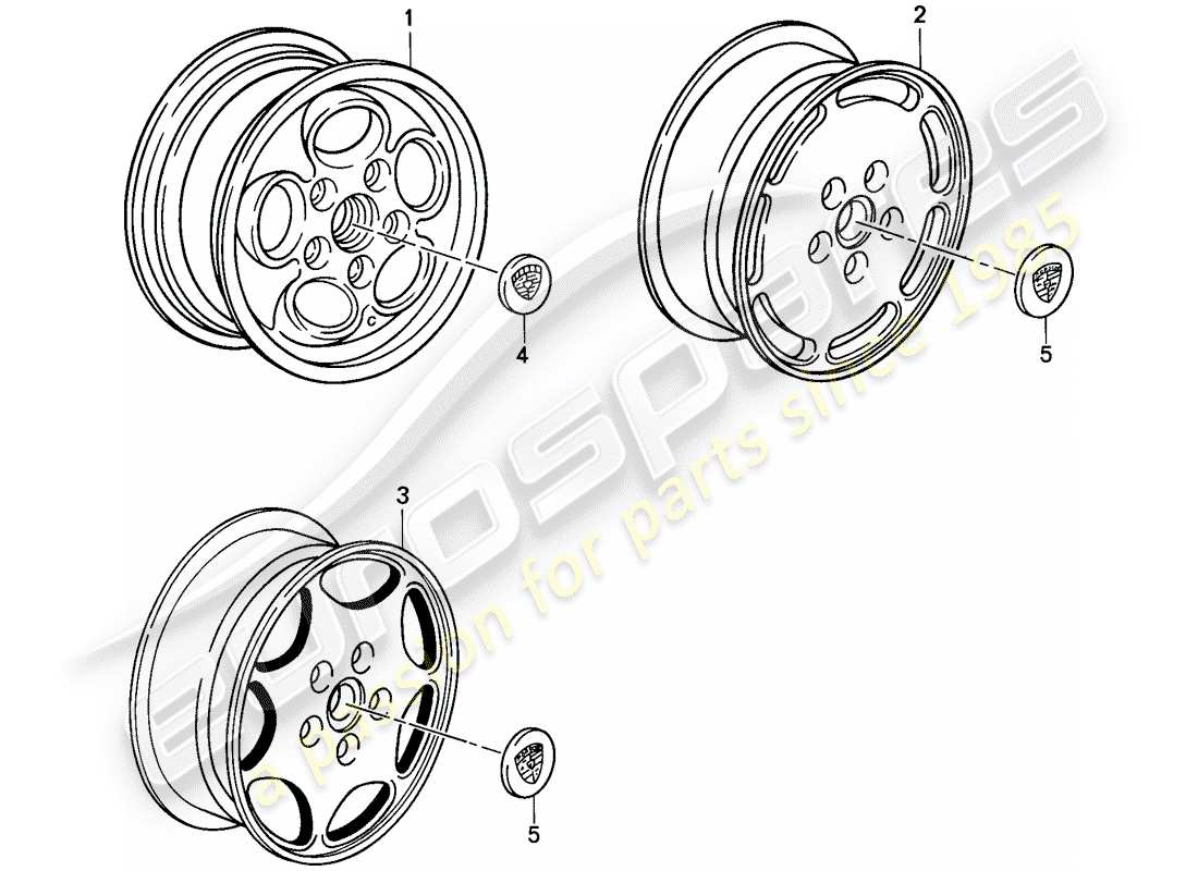 porsche 2003 (tequipment) spacer washer part diagram