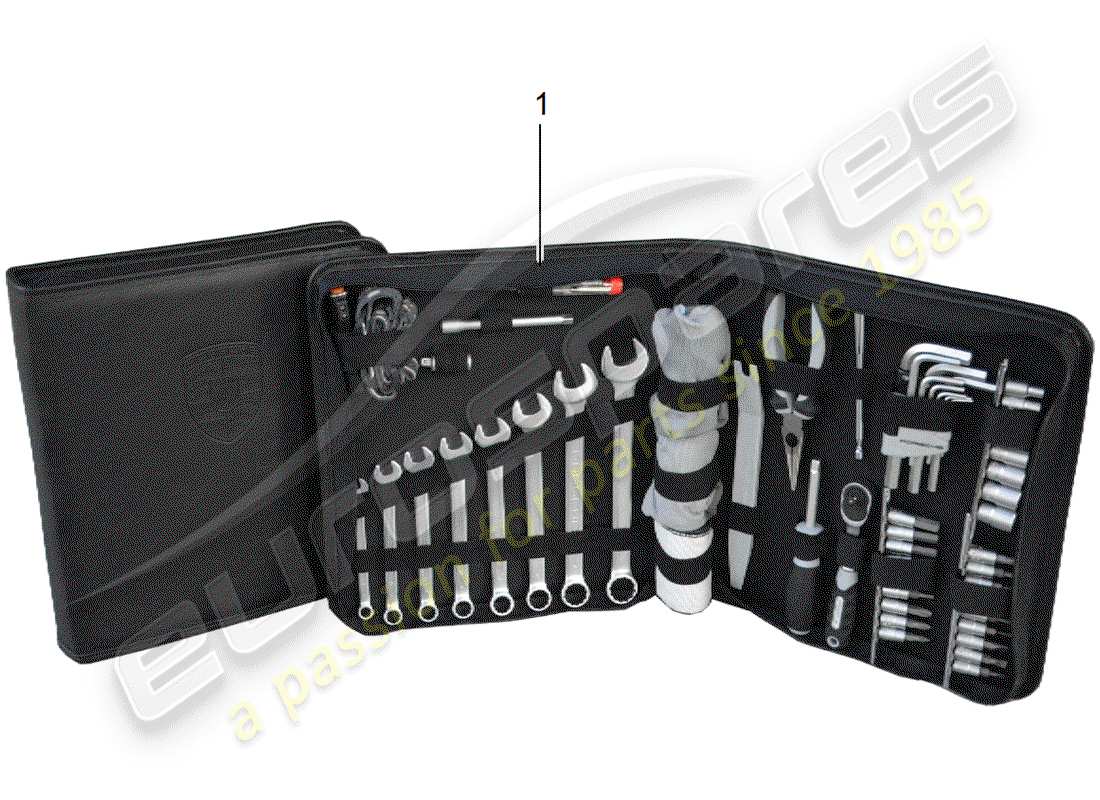 porsche 2020 (tequipment cayenne) tool kit bag part diagram