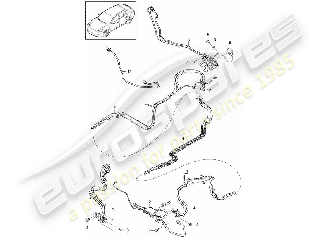 porsche 2011 (panamera 970) wiring harnesses part diagram
