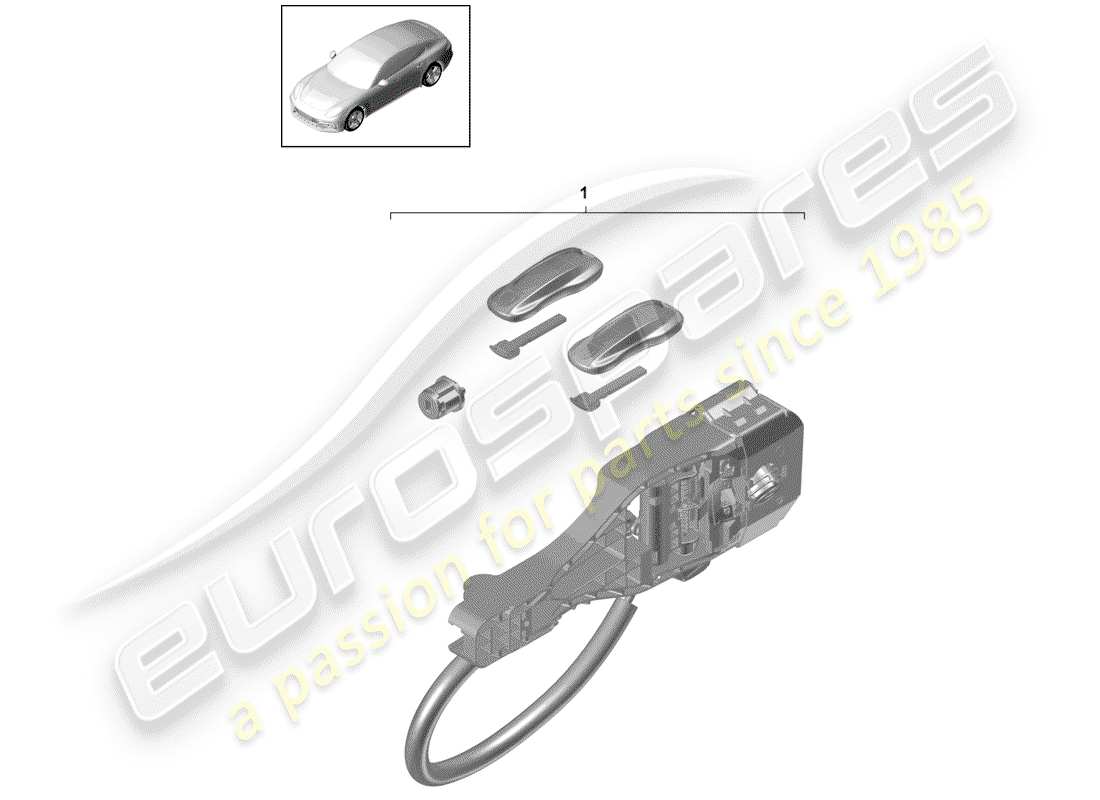 porsche 2017 (panamera 971-1) 1 set lock cylinders part diagram