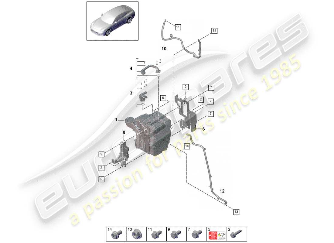 porsche 2020 (panamera 971-1) power and control electronics- part diagram