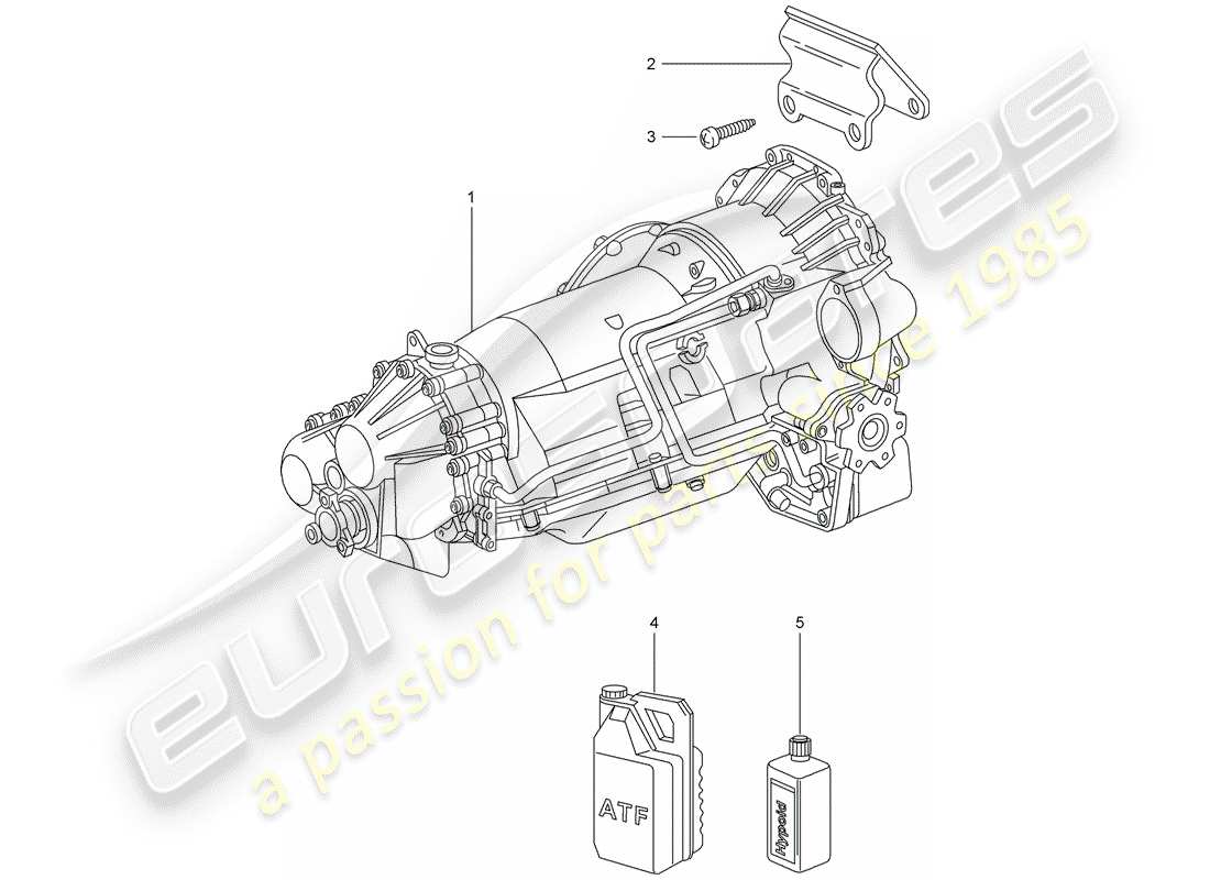 porsche 2005 (996) tiptronic - - gearbox - d - mj 2002>> part diagram