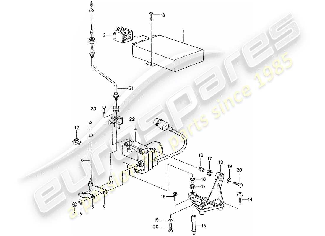 porsche 1998 (993) cruise control system parts diagram