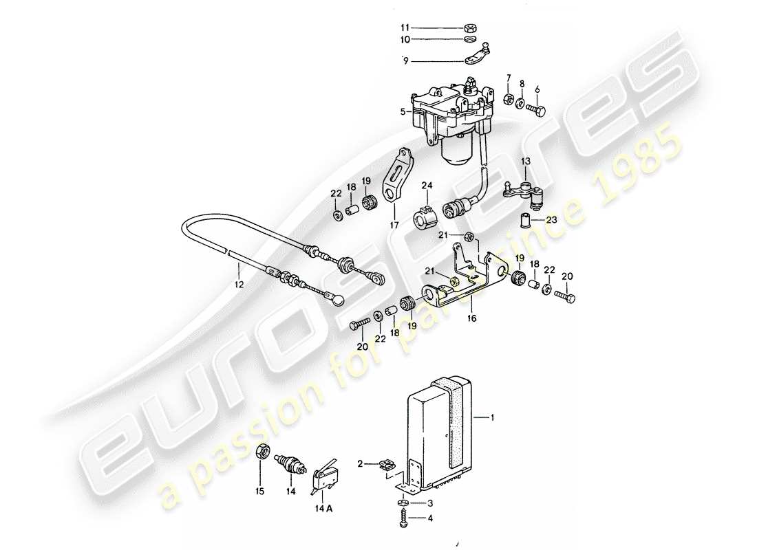 porsche 1988 (944) cruise control system part diagram