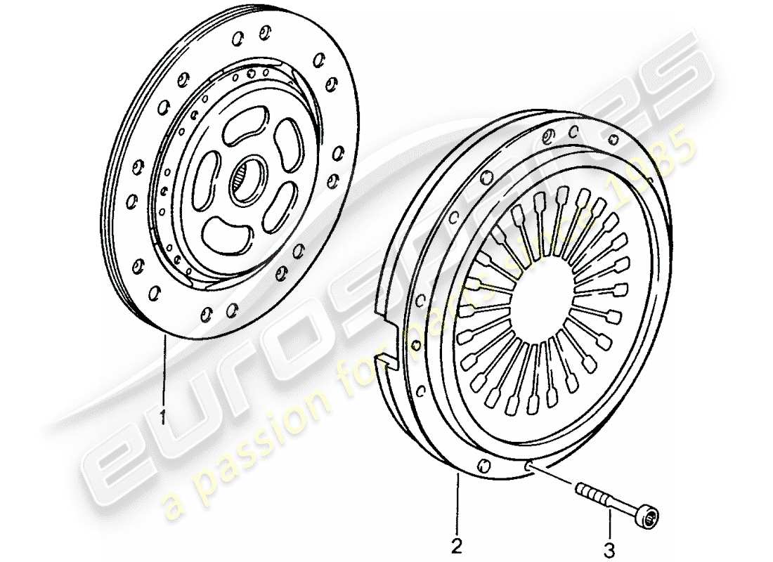 porsche 1998 (993) clutch parts diagram