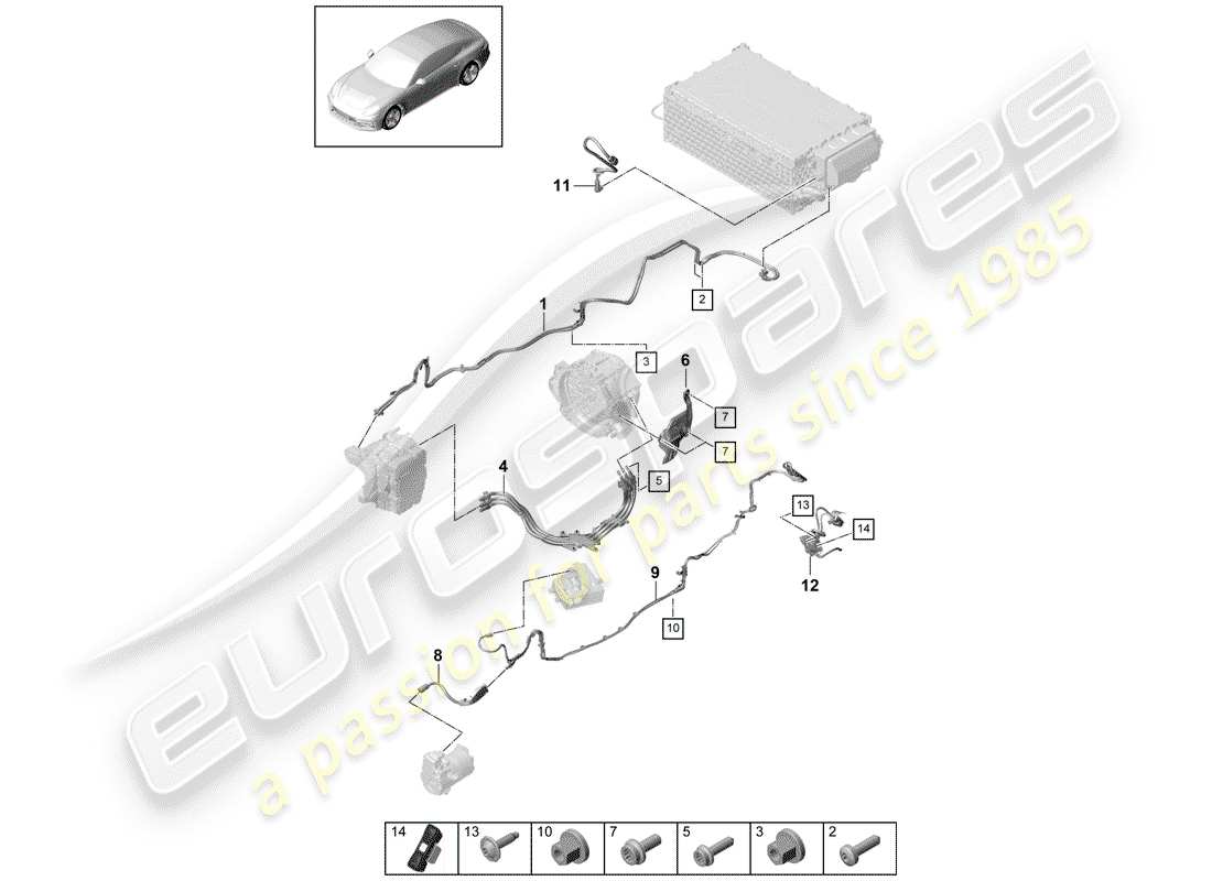 porsche 2018 (panamera 971-1) wiring harnesses part diagram