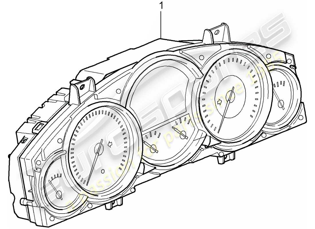 porsche 2008 (refurbished and exchange catalogue) instrument cluster part diagram