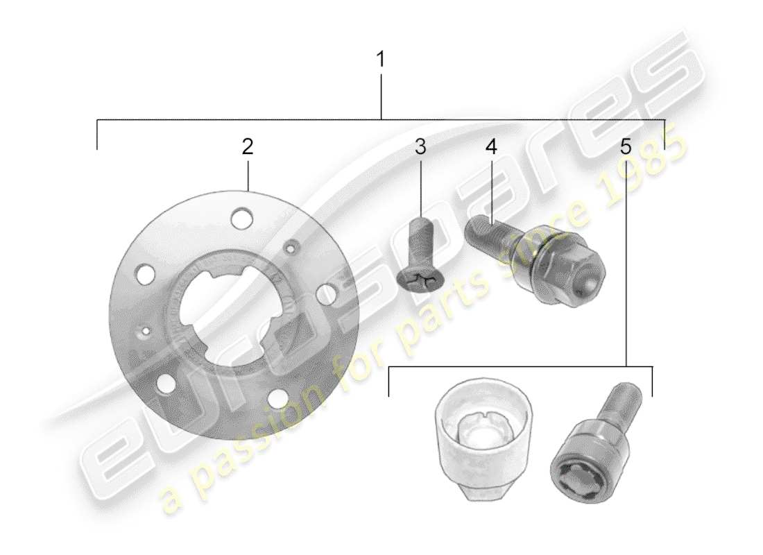 porsche 2017 (tequipment 98x/99x) spacer ring part diagram