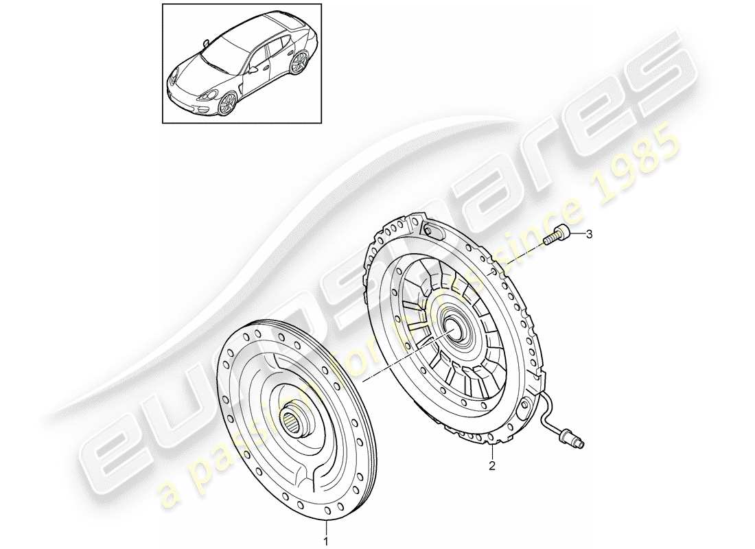 porsche panamera 970 (2014) clutch part diagram