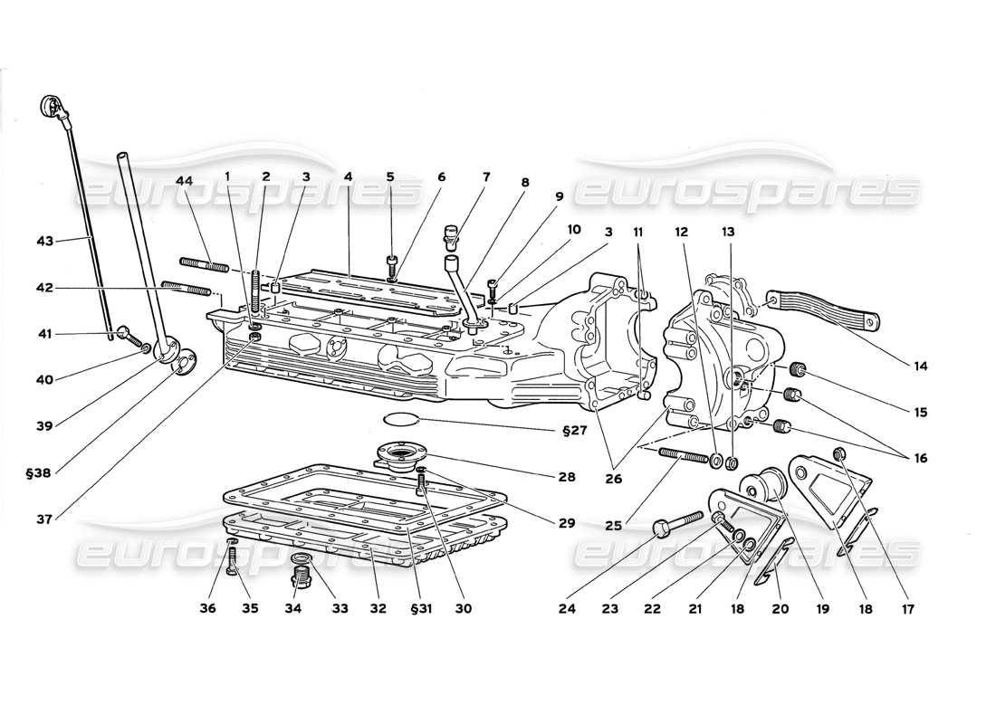 lamborghini diablo gt (1999) oil sump parts diagram