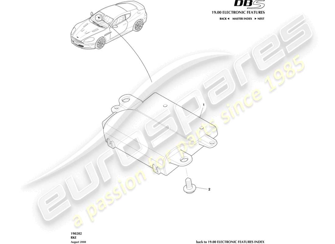 aston martin dbs (2013) rke part diagram