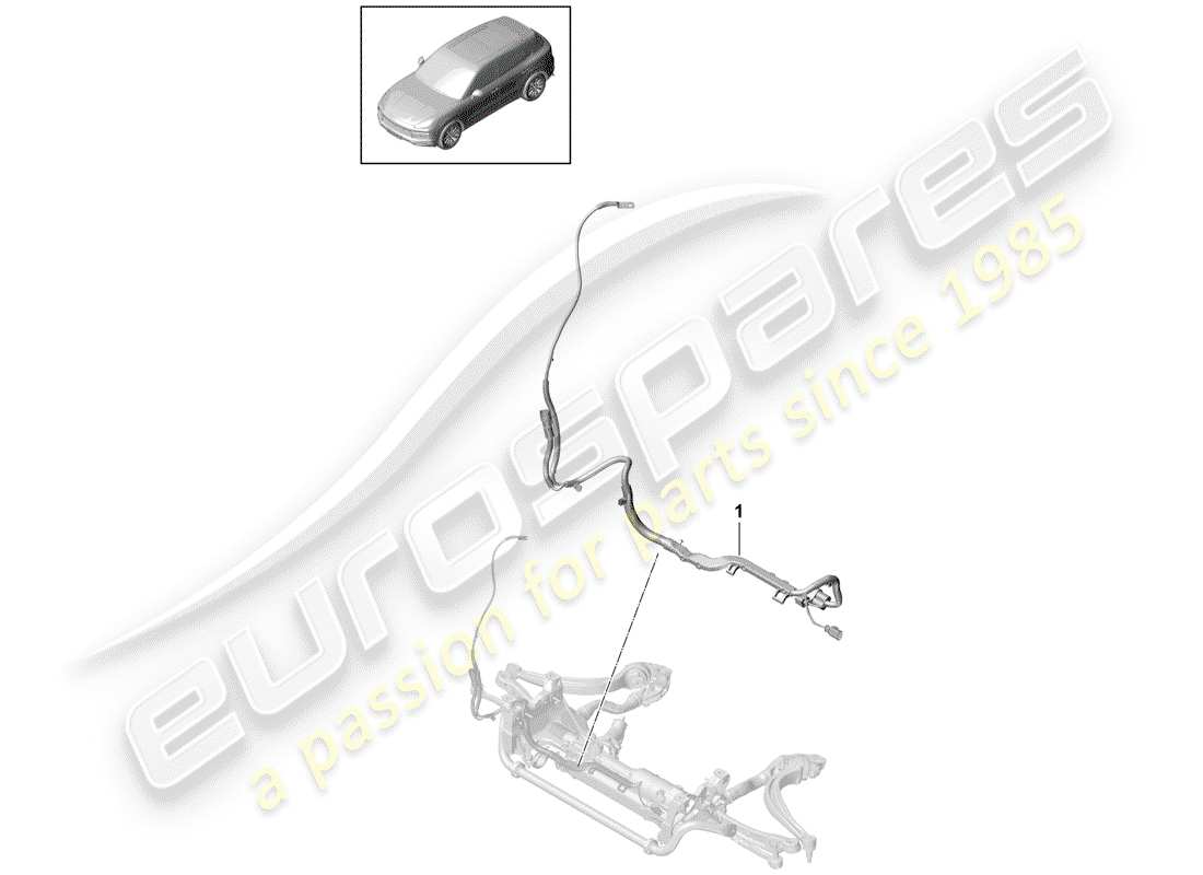 a part diagram from the porsche 2018 (cayenne e3 9ya/9yb) parts catalogue