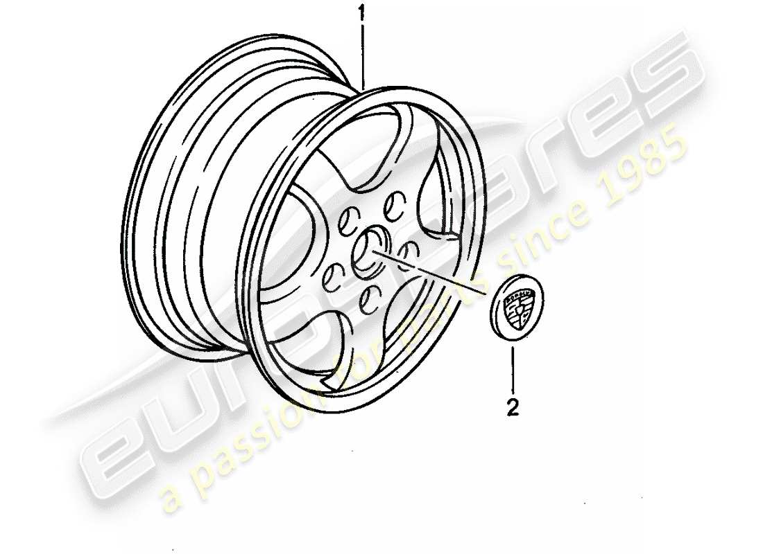 a part diagram from the porsche accessories and tequipment parts catalogue