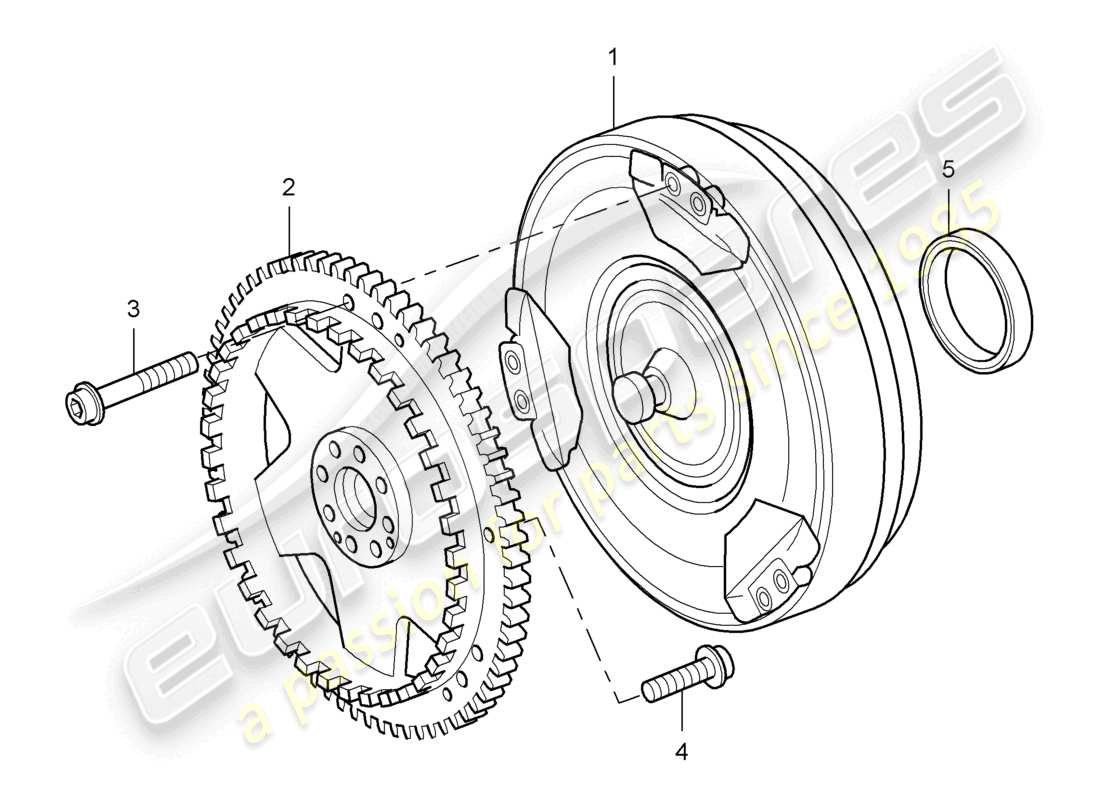 a part diagram from the porsche 2010 (cayenne e1 9pa) parts catalogue