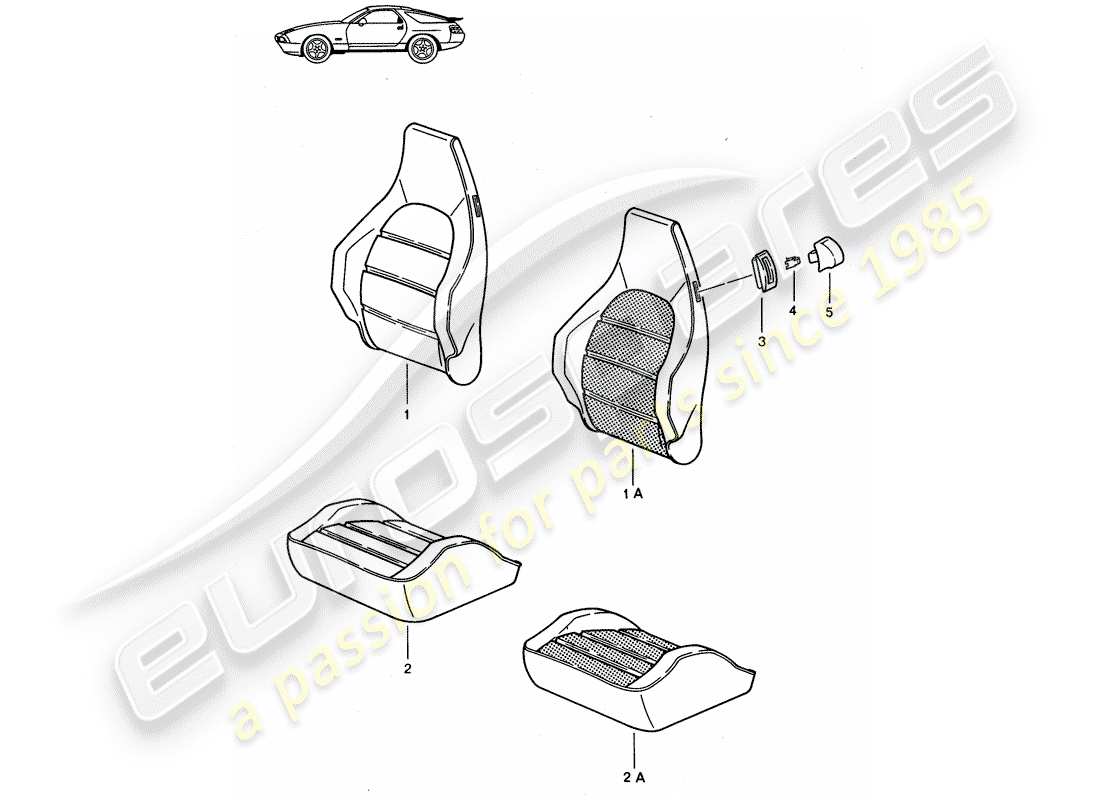 a part diagram from the porsche accessories and tequipment parts catalogue