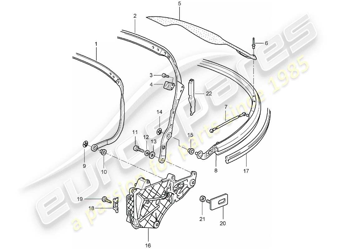 a part diagram from the porsche 2008 (997-1) parts catalogue