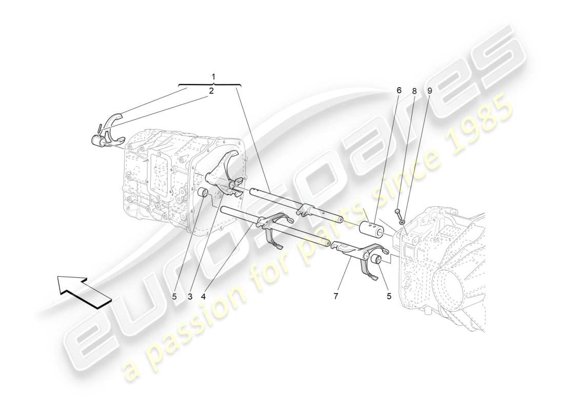 a part diagram from the maserati granturismo (2010) parts catalogue