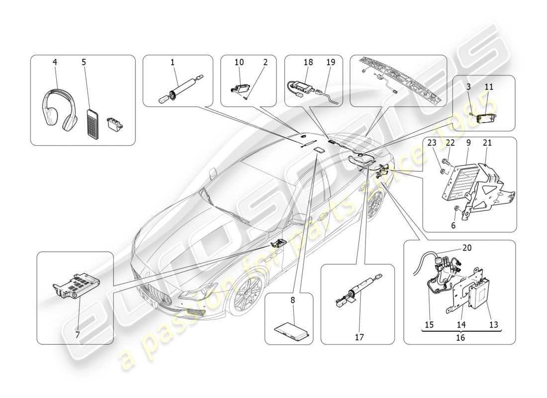 a part diagram from the Maserati QTP 3.0 BT V6 410HP (2014) parts catalogue