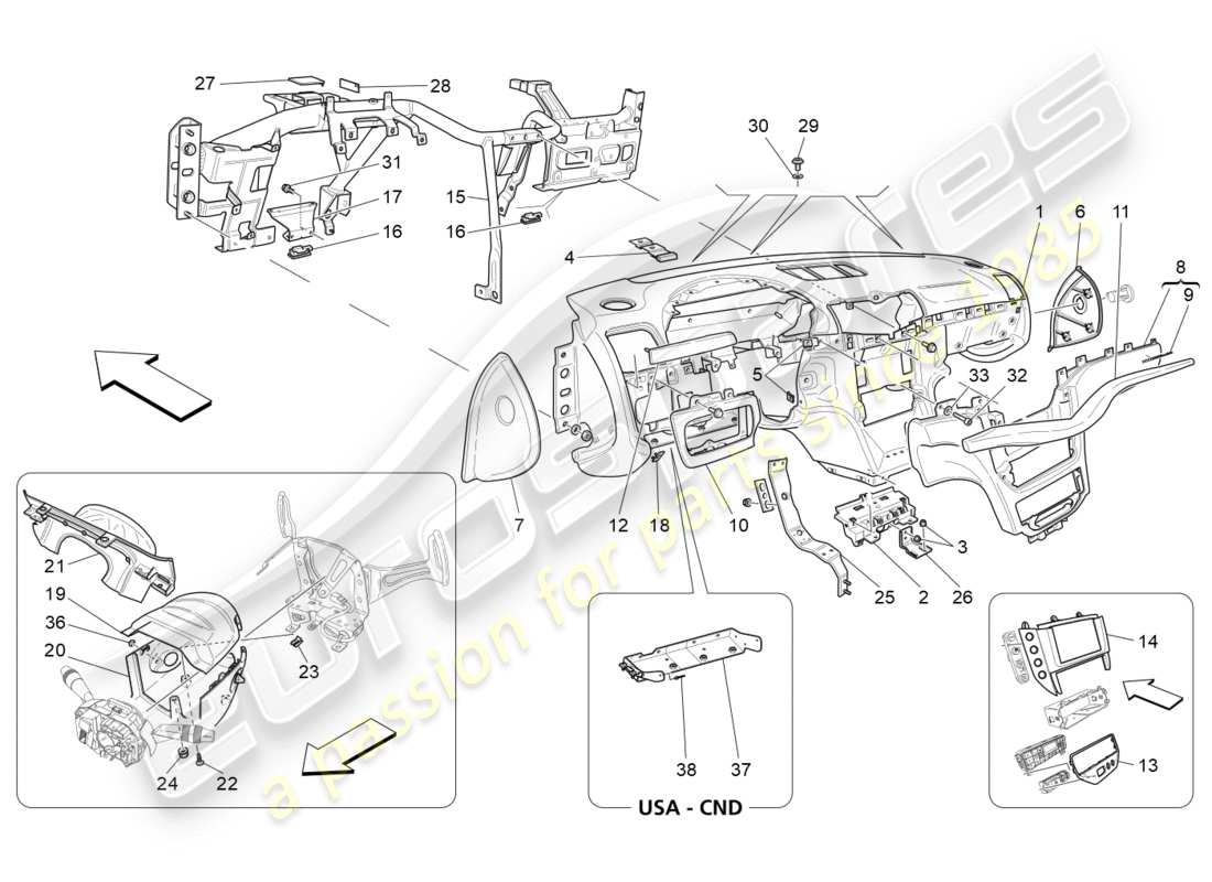 a part diagram from the Maserati GRANTURISMO S (2017) parts catalogue