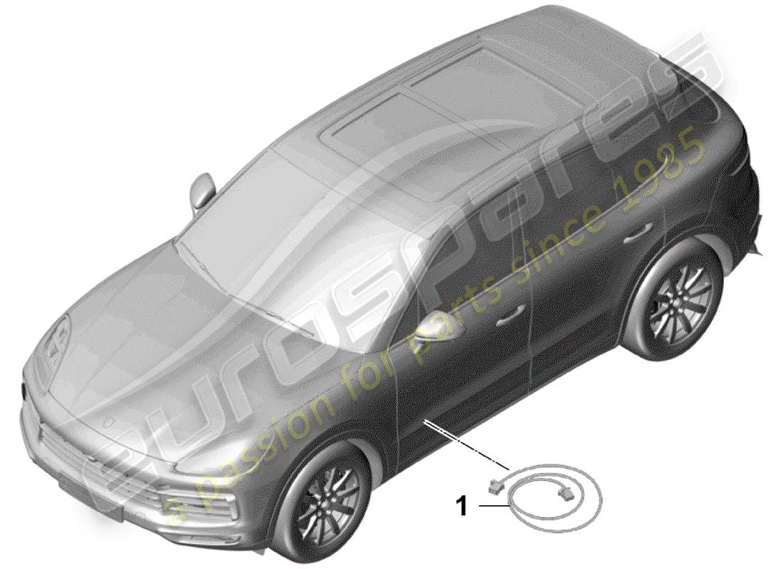 porsche 2019 (cayenne e3 9ya/9yb) light fibre optic part diagram
