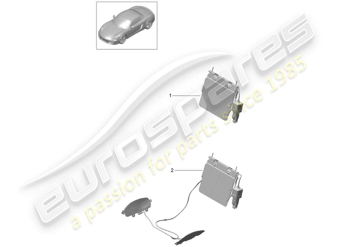 porsche 2016 (981 boxster) lumbar support part diagram