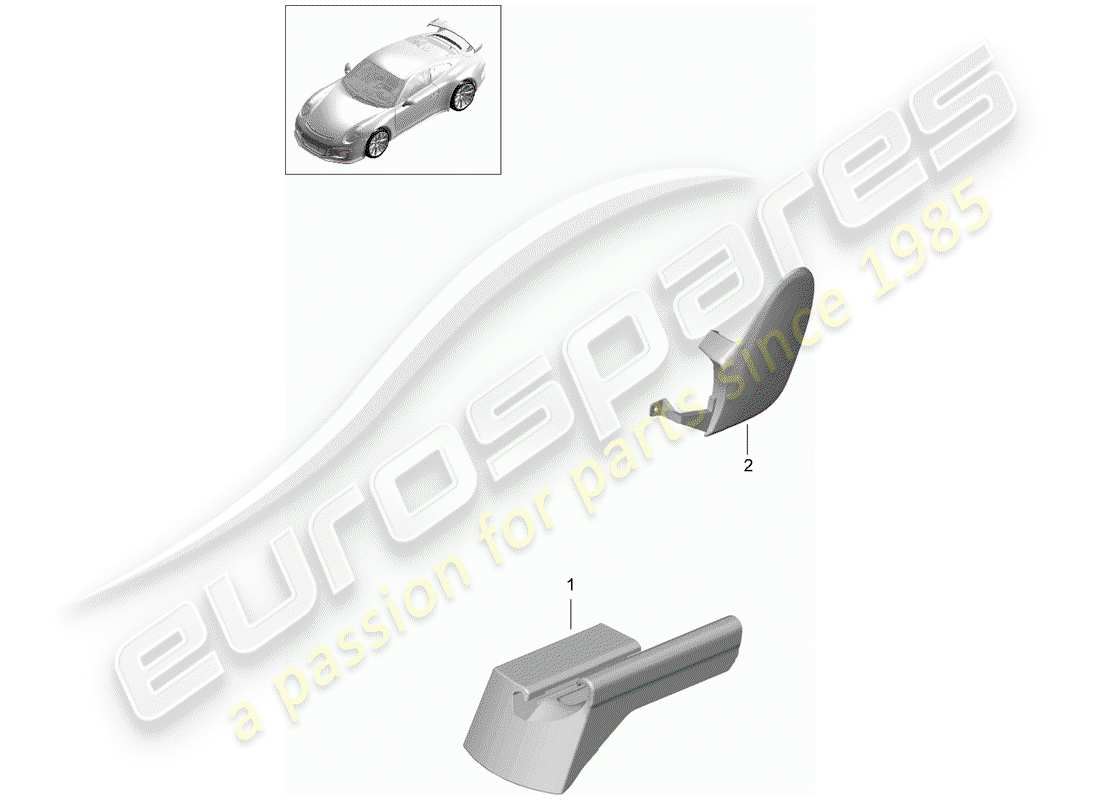 porsche 2018 (991-2 r/gt3/rs) sports seat plus part diagram
