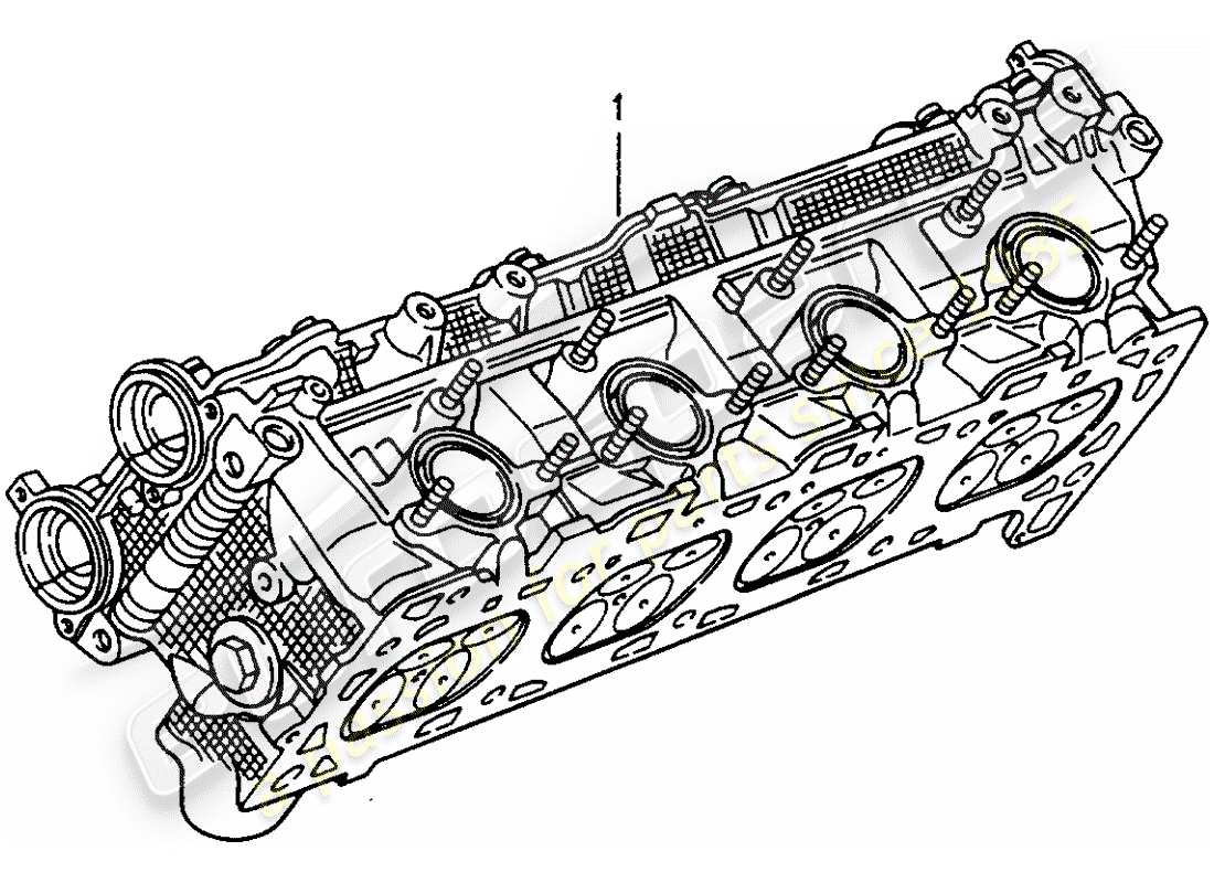 porsche 2008 (refurbished and exchange catalogue) cylinder head part diagram