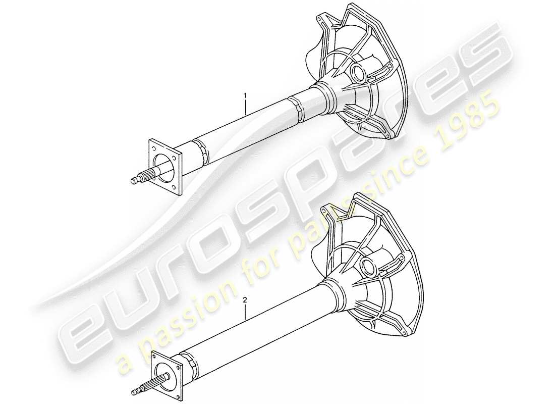 porsche 2008 (refurbished and exchange catalogue) central tube part diagram
