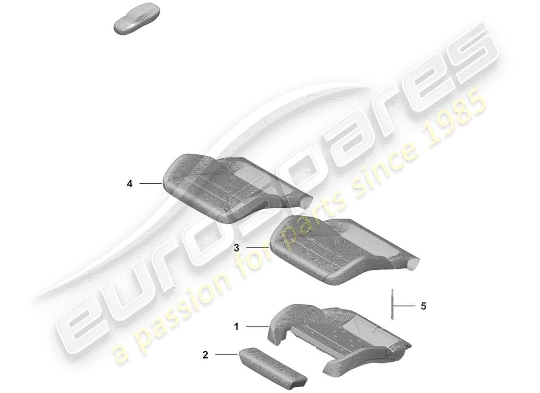 porsche 2019 (992-1) foam part part diagram