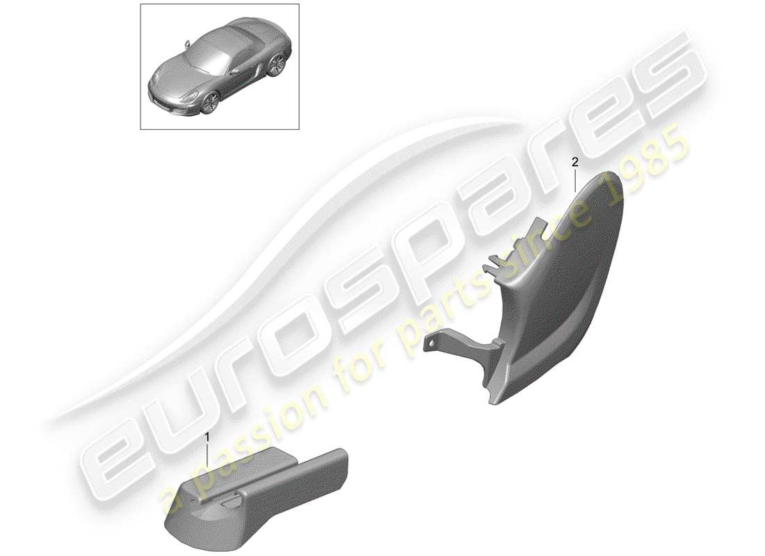 porsche 2014 (981 boxster) sports seat plus part diagram