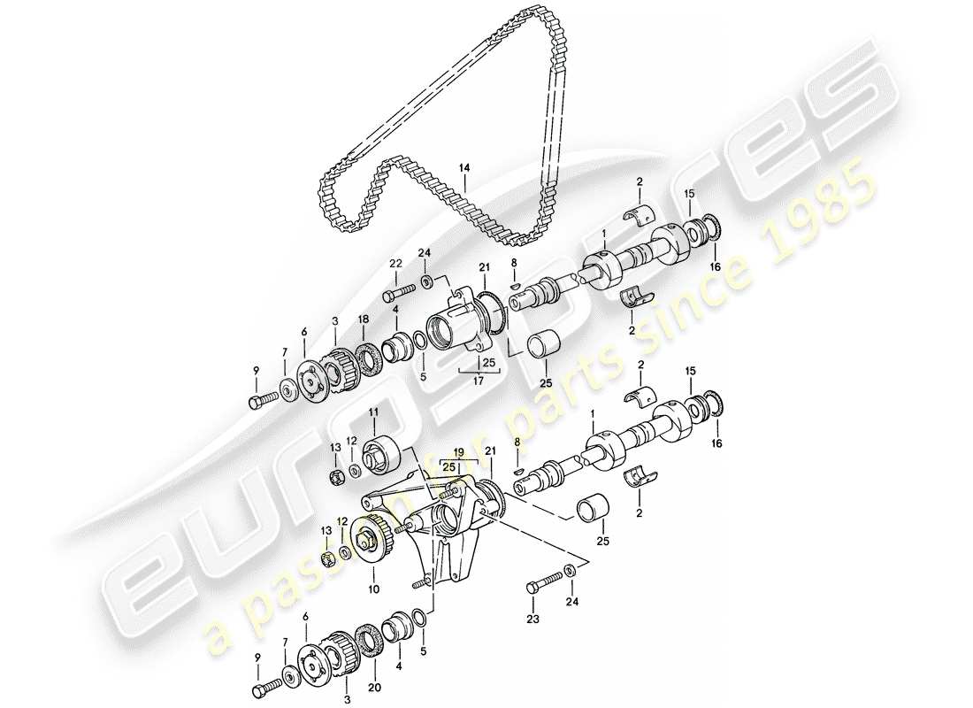 porsche 1986 (944) driving mechanism - shaft part diagram