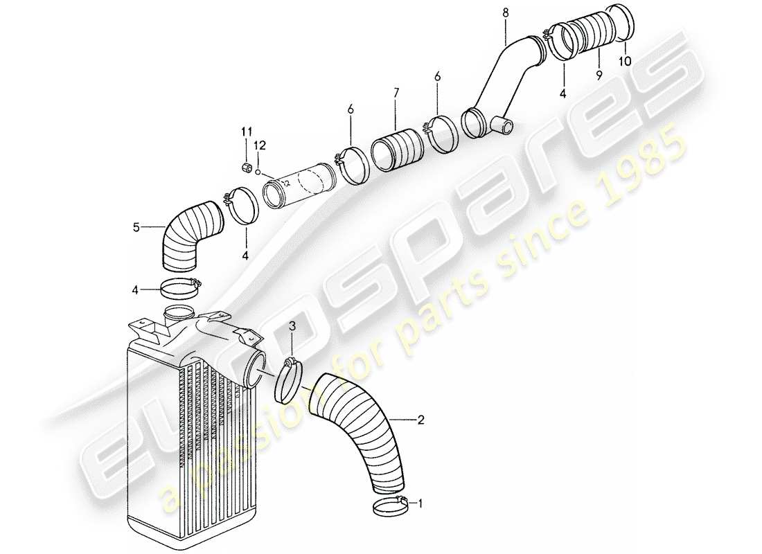 porsche 1988 (959) supercharging 1 parts diagram