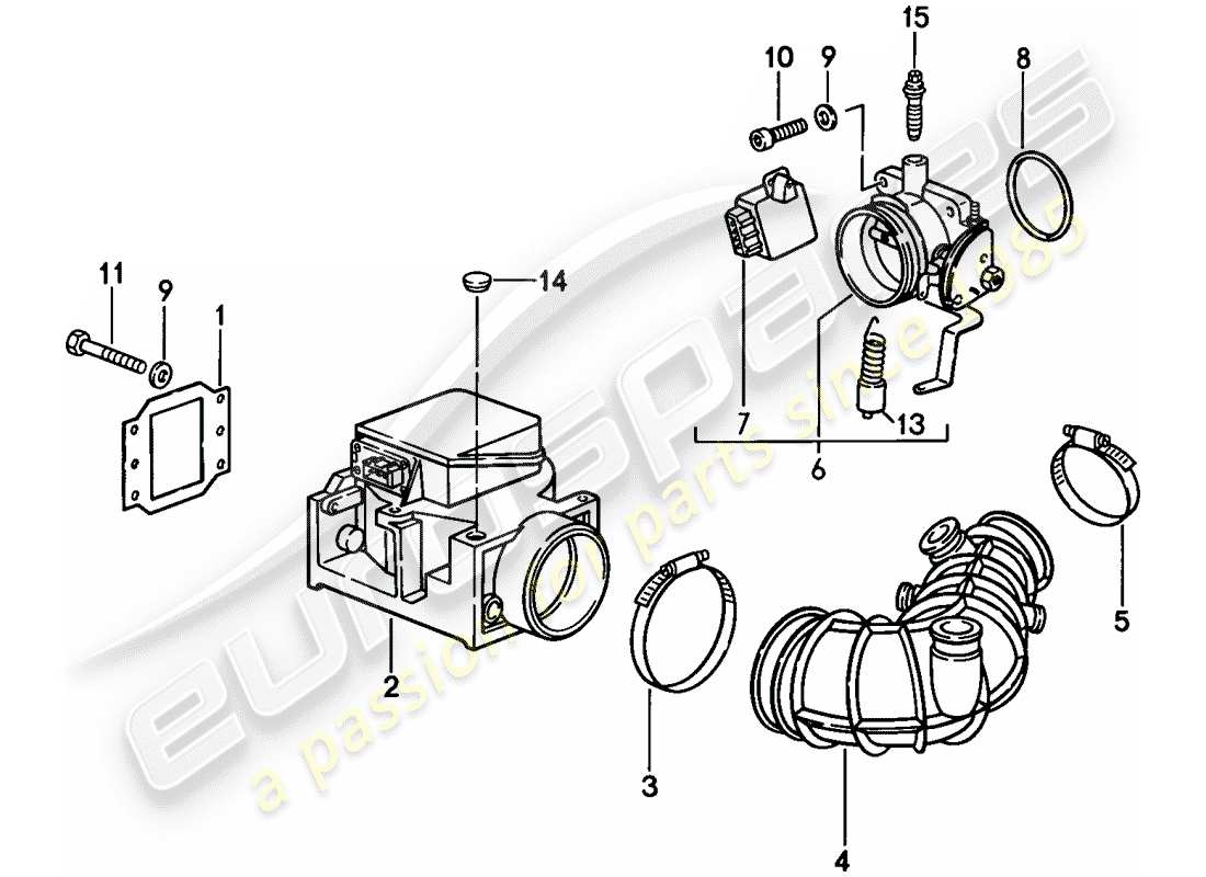 porsche 1986 (944) l-jetronic - 1 part diagram